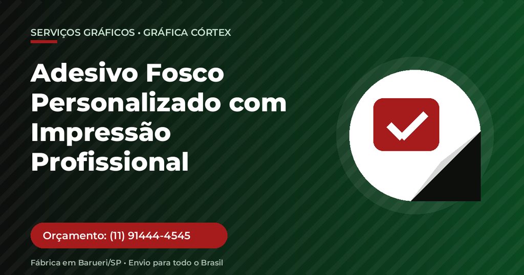 Adesivo Fosco Personalizado com Impressão Profissional