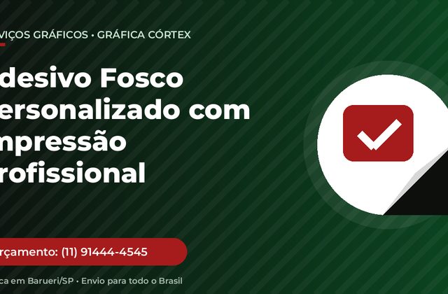 Adesivo Fosco Personalizado com Impressão Profissional