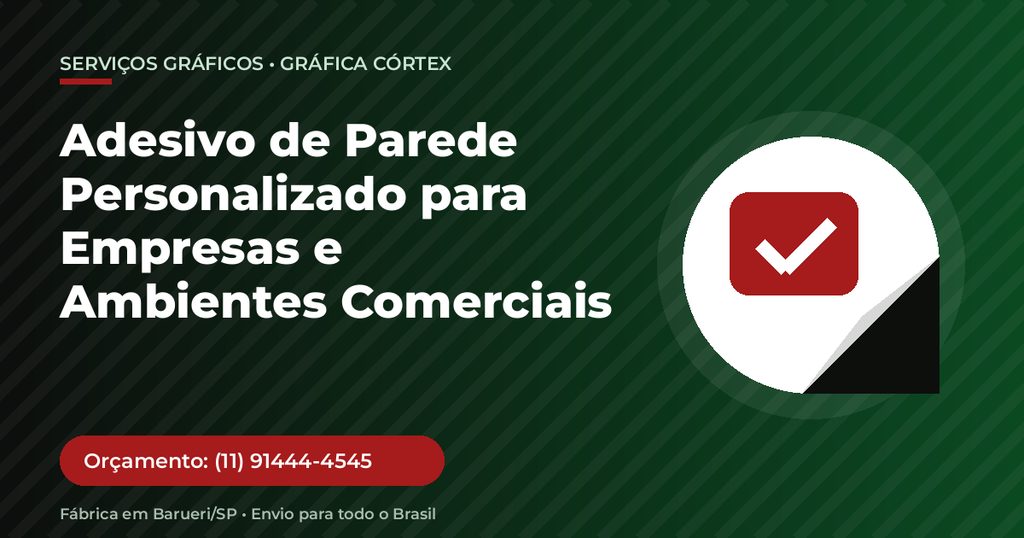 Adesivo de Parede Personalizado para Empresas e Ambientes Comerciais