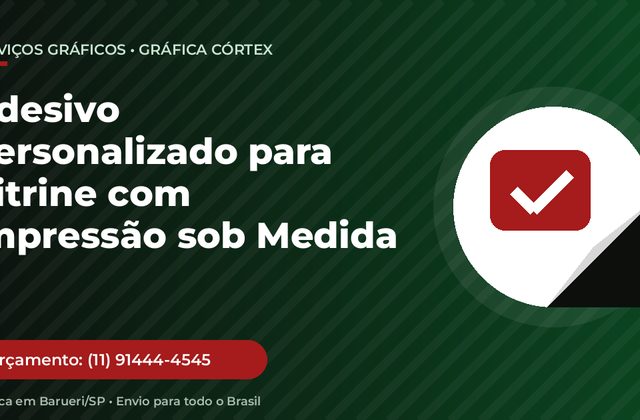 Adesivo Personalizado para Vitrine com Impressão sob Medida