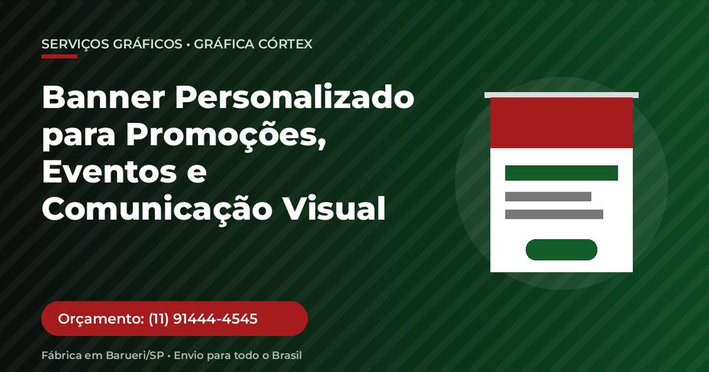 Banner Personalizado para Promoções, Eventos e Comunicação Visual