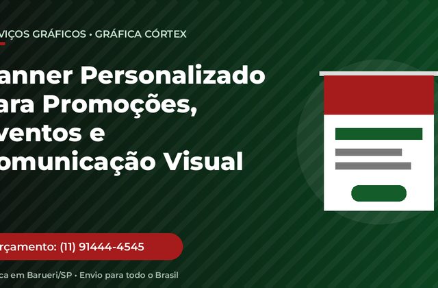 Banner Personalizado para Promoções, Eventos e Comunicação Visual