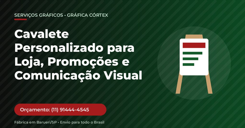 Cavalete Personalizado para Loja, Promoções e Comunicação Visual