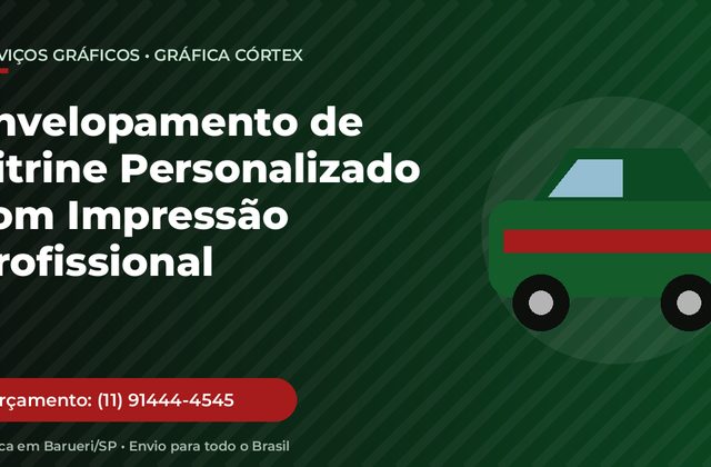 Envelopamento de Vitrine Personalizado com Impressão Profissional