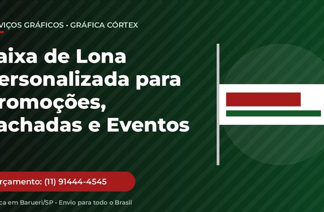 Faixa de Lona Personalizada para Promoções, Fachadas e Eventos