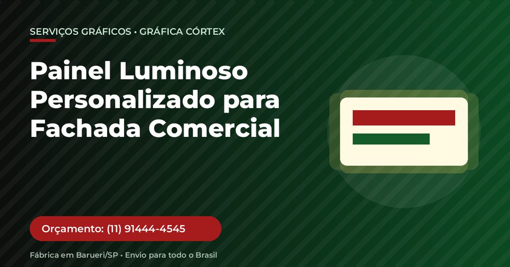Painel Luminoso Personalizado para Fachada Comercial