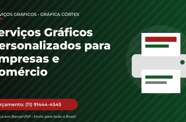 Serviços Gráficos Personalizados para Empresas e Comércio